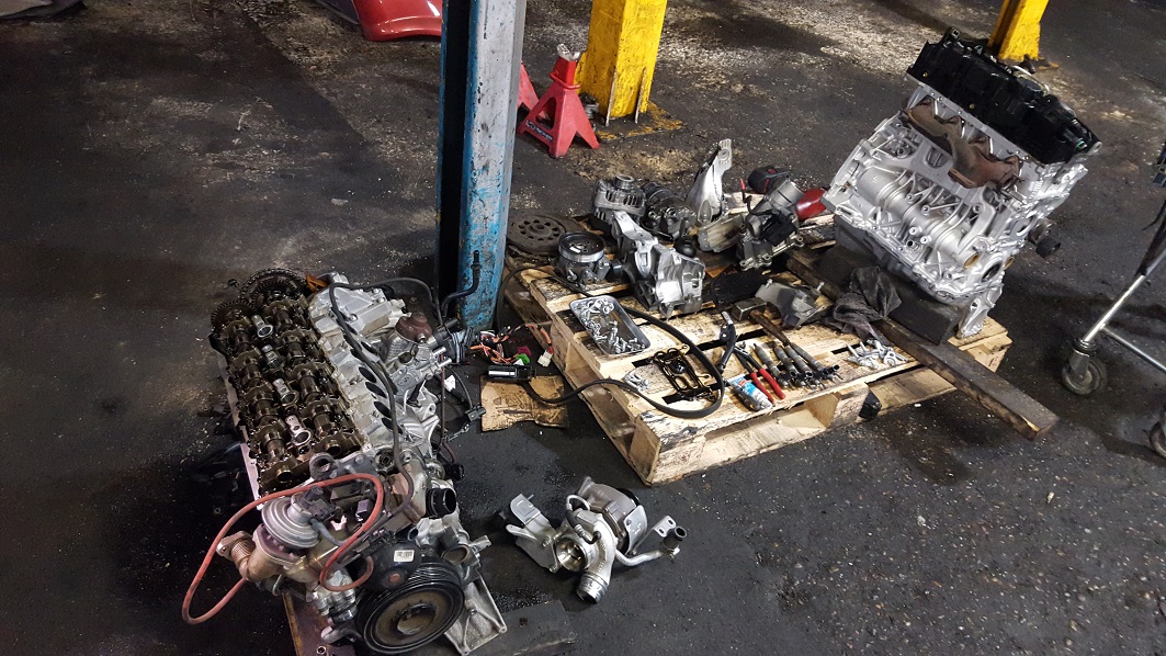 Faulty N47d20 Engine And Replacement Unit MKL Motors